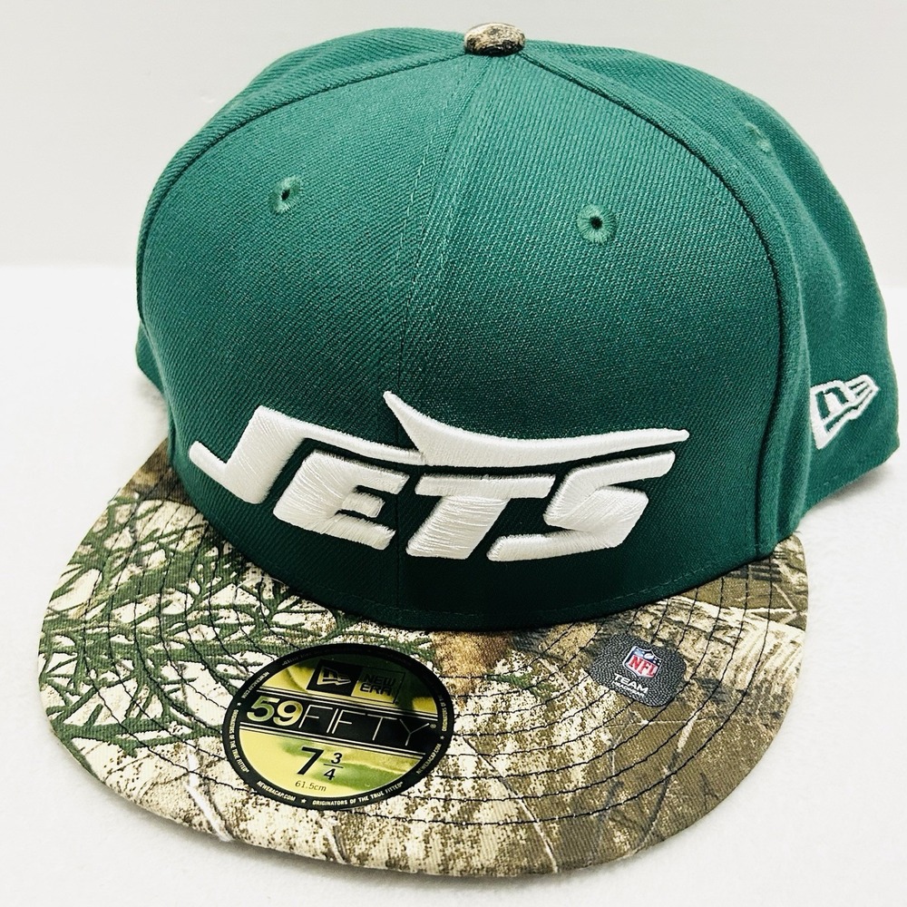 New Era New York‎ Jets 2-Tone Camo 59FIFTY Fitted Hat Cap 7 3/4 Green NFL